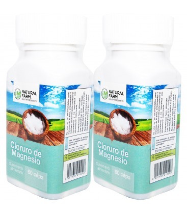2 x Natural Farm Cloruro de Magnesio 500 mg