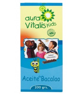 Aura Vitalis Kids Jbe. Aceite Higado Bacalao - Chocolate 200 gr