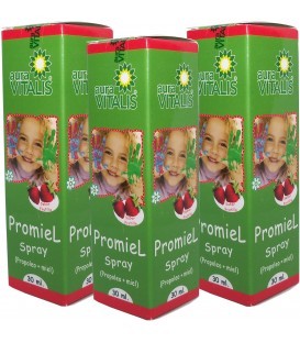 3 x Aura Vitalis Promiel Infantil - Frutilla Spray 30ml