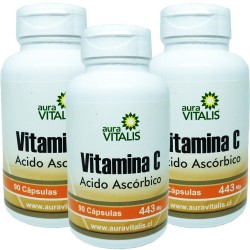 3 x Aura Vitalis Vitamina C 443mg
