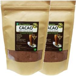 2 x Bio Organics Cacao en Polvo 100% 250 gr