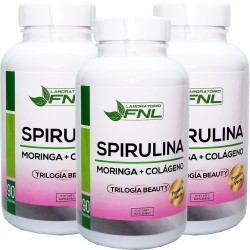 3 x FNL SPIRULINA + MORINGA + COLAGENO 550 mg