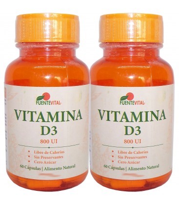 2 x Fuente Vital Vitamina D3 800 UI