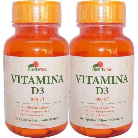 2 x Fuente Vital Vitamina D3 800 UI