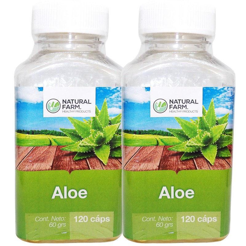 2 X Natural Farm Aloe Vera 500 mgs