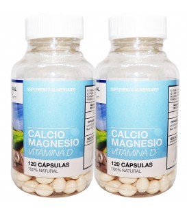 2 x Natural Farm Calcio + Magnesio + Vitamina D 600 mg