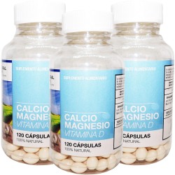 3 x Natural Farm Calcio + Magnesio + Vitamina D 600 mg